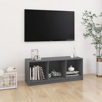 Tv-meubel 104x33x41 cm massief grenenhout grijs - thumbnail