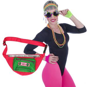 Foute 80s/90s party verkleed set compleet - dames - jaren 80/90 verkleed accessoires