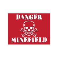 Grote muurplaat Minefield 30x40cm - thumbnail