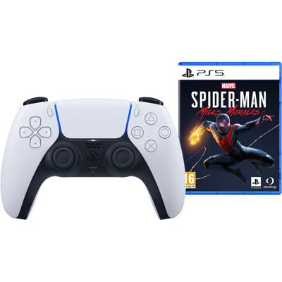 Sony PlayStation 5 draadloze controller + Marvel's Spider-Man - Miles Morales PS5 Sony PlayStation 5 draadloze controller + Marvel's Spider-Man - Miles Morales PS5