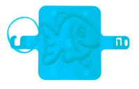 LG-Imports strandzegel vis 8 cm blauw