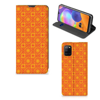 Samsung Galaxy A31 Hoesje met Magneet Batik Oranje