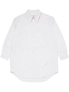 MM6 Maison Margiela Kids robe-chemise rayée en popeline - Blanc