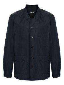 TOM FORD chemise de pyjama en popeline - Bleu