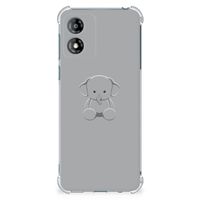 Motorola Moto E13 Stevig Bumper Hoesje Grijs Baby Olifant - thumbnail