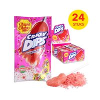 Chupa Chups Crazy Dips - Strawberry - 24 stuks - thumbnail