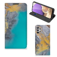 Samsung Galaxy A32 5G Standcase Marble Blue Gold