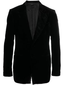 TOM FORD blazer en velours à boutonnière - Noir