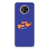 Nokia G50 Siliconen hoesje met naam Never Give Up - thumbnail