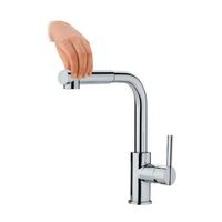 Keukenkraan GRB Kitchen 29,3 cm met Uittrekbare Handdouche Messing Chroom GRB