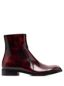 Maison Margiela bottines en cuir ciré - Rouge