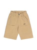 Off-White Kids short en coton à rayures Diag - Tons neutres - thumbnail