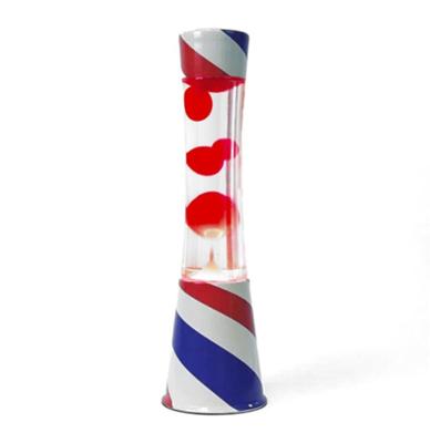 Fisura Lava Lamp - Kapper Base Met Rode Lava Fisura Lava Lamp - Kapper Base Met Rode Lava