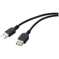 Renkforce USB-kabel USB 2.0 USB-A bus, USB-A stekker 0.50 m Zwart PVC-mantel RF-5771510 - thumbnail