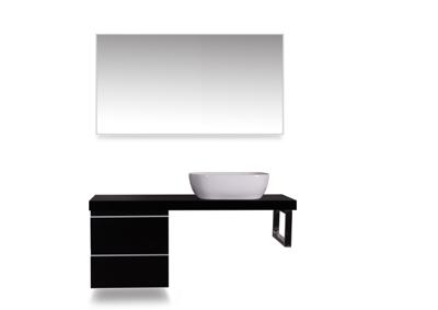 Mueller badmeubel met wastafelblad combinatie zwart/zwart 120cm breed Mueller badmeubel met wastafelblad combinatie zwart/zwart 120cm breed