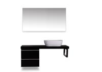 Mueller badmeubel met wastafelblad combinatie zwart/zwart 120cm breed