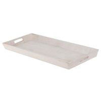 Decoratief houten dienblad wit 58 x 25 cm   -