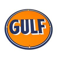 Gulf Logo Emaille Bord 12" / 30 cm - thumbnail