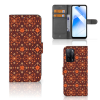 OPPO A16/A16s/A54s Telefoon Hoesje Batik Brown - thumbnail