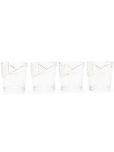 Seletti lot de quatre verres Bicchieri Kintsugi - Tons neutres