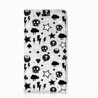 Mobiel BookCase Huawei Y5 | Y6 2017 Silver Punk