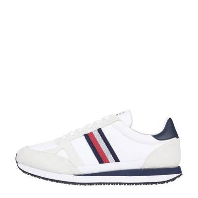 Tommy Hilfiger Runner Lo Leather Stripes leren sneakers wit Tommy Hilfiger Runner Lo Leather Stripes leren sneakers wit
