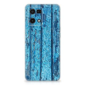 OPPO Reno7 4G Bumper Hoesje Wood Blue