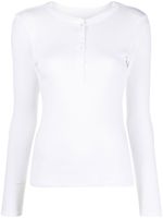 Nili Lotan t-shirt boutonné à manches longues - Blanc