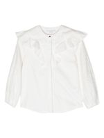 Chloé Kids blouse en coton à design brodé - Blanc