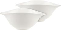 Villeroy & Boch Dune Vapiano Slaschalenset, 2-Delig, Porselein, Wit