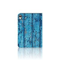 iPad (2022) 10.9 Tablet Book Cover Wood Blue - thumbnail