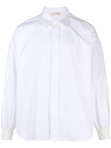 Alexander McQueen chemise à bords nervurés - Blanc