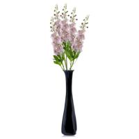 Kunstbloemen boeket Ridderspoor/delphinium Roland - 8x - 87 cm - licht roze - kunst zijdebloemen