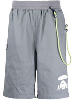 AAPE BY *A BATHING APE® short en coton à logo imprimé - Gris