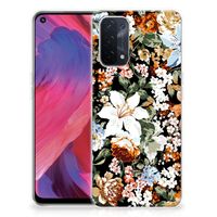 TPU Case voor OPPO A93 5G Dark Flowers - thumbnail