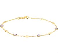 TFT Armband Goud Amethyst 1,2 mm 17 - 19 cm - thumbnail