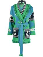 Alanui cardigan Icon en jacquard - Vert - thumbnail