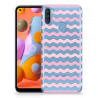 Samsung Galaxy A11 | M11 TPU bumper Waves Roze