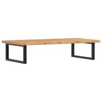 vidaXL Badkamer wandschap staal en massief eikenhout