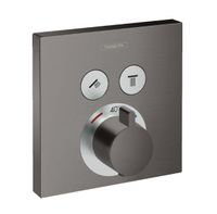 Hansgrohe ShowerSelect afbouwdeel thermostaat voor 2 functies zwart chroom geborsteld