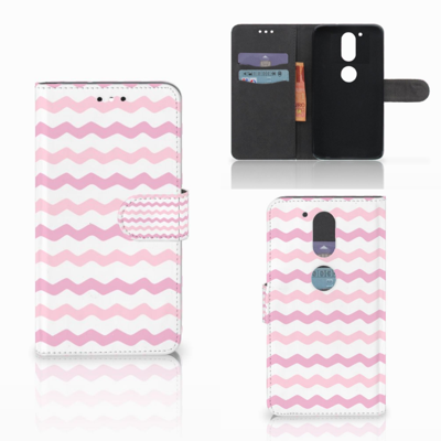 Motorola Moto G4 | G4 Plus Telefoon Hoesje Waves Roze Motorola Moto G4 | G4 Plus Telefoon Hoesje Waves Roze