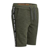 WE Fashion joggingshort met biker- en tapedetails legergroen