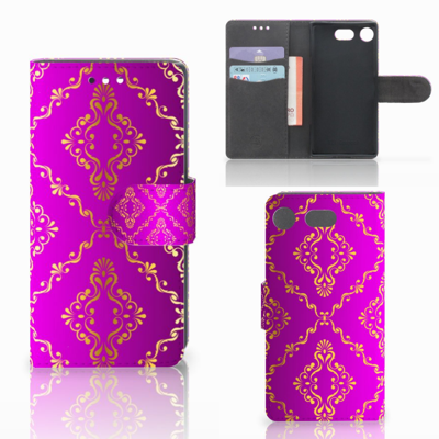 Wallet Case Sony Xperia XZ1 Compact Barok Roze Wallet Case Sony Xperia XZ1 Compact Barok Roze