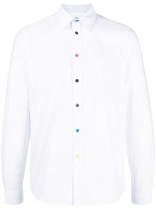 PS Paul Smith chemise en coton à boutons contrastants - Blanc