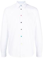 PS Paul Smith chemise en coton à boutons contrastants - Blanc - thumbnail