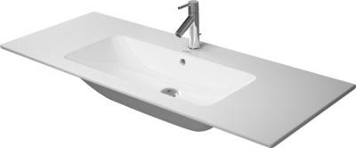 Duravit ME by Starck meubelwastafel, 123x49 cm, met 1 kraangat, met overloop, WonderGliss, wit Duravit ME by Starck meubelwastafel, 123x49 cm, met 1 kraangat, met overloop, WonderGliss, wit