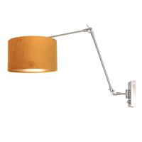 Steinhauer Verstelbare muurlamp Prestige Chic met goud velvet 8111ST - thumbnail