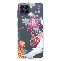 Samsung Galaxy M53 Case Anti-shock Bird Flowers - thumbnail