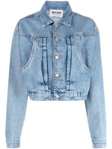 MOSCHINO JEANS veste en jean à coupe crop - Bleu