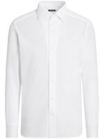 Zegna chemise en coton à manches longues - Blanc